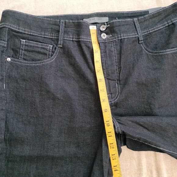 NWT Nine West Style Melanie Skimmer Missy Women Size 16/32 Average Capri Jeans - Picture 3 of 13